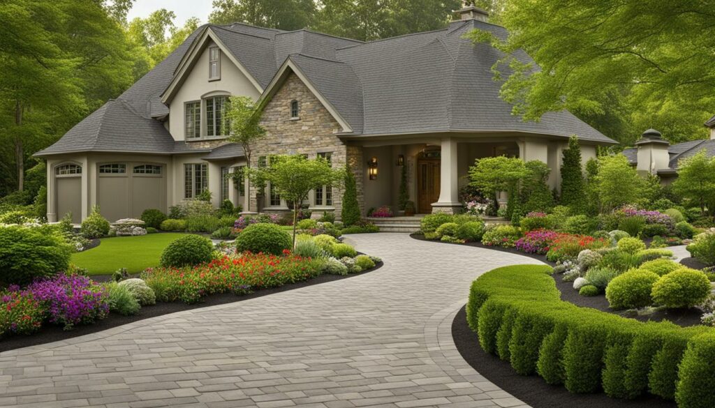 Cohesive Garden Design with Driveway Integration